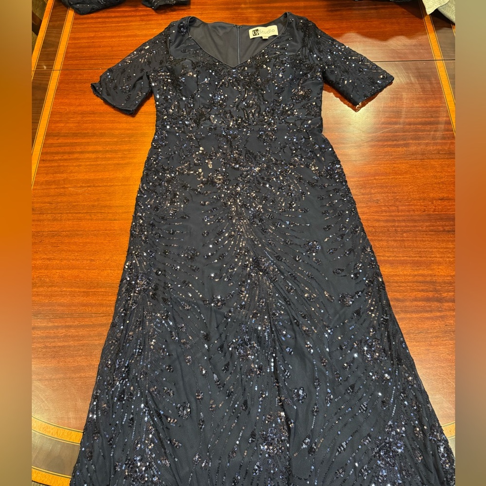 Up Studio Elegant Navy Sequin Dress